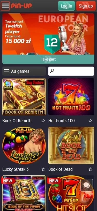 Pin-Up Casino wersja mobilna