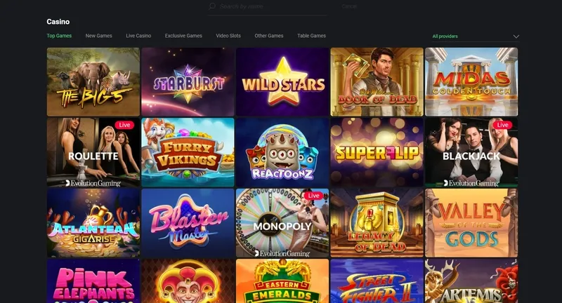 Popularne gry i sloty w One Casino