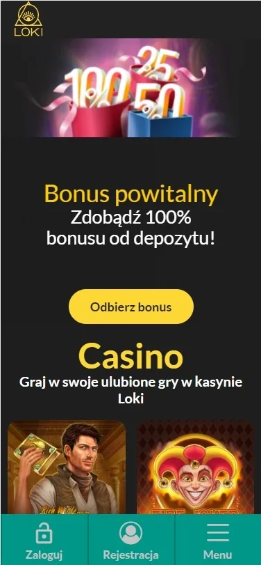 Mobilna wersja kasyna Loki