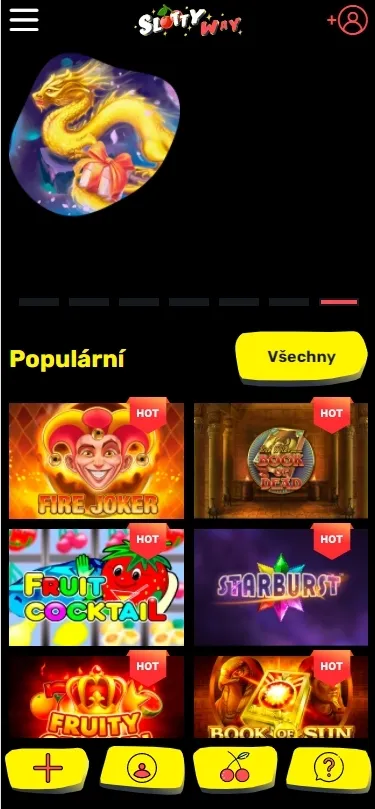 Mobilna wersja SlottyWay Casino