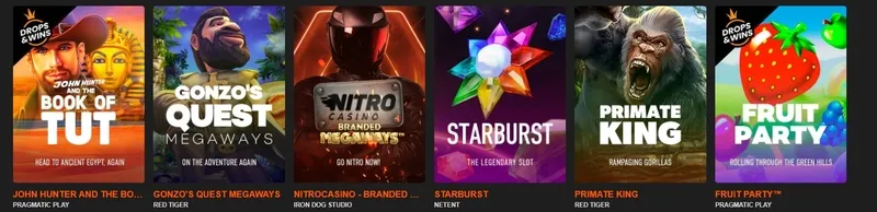 Popularne gry w Nitro Casino 